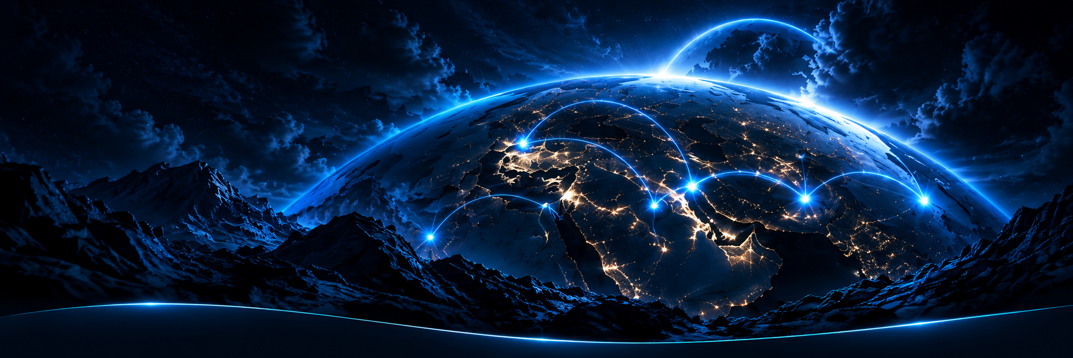 EchoVision Clients Hero Network Globe Artwork